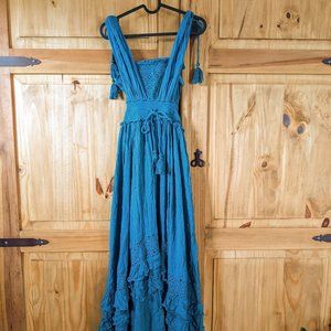 Free People Santa Maria Maxi Dress - Lost Geyser Green